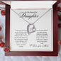 To My Beautiful Daughter Forever Love Necklace