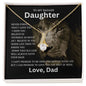 To My Badass Daughter Alluring Beauty Necklace