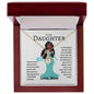 To My Beautiful Daughter Princess Alluring Beauty Necklace
