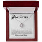 To My Daughter Love Knot Necklace