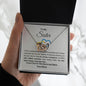 To My Sister Interlocking Hearts Necklace