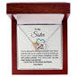To My Sister Interlocking Hearts Necklace