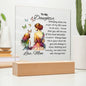 To My Daughter Acrylic Plaque With Butterflies