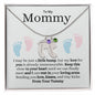 To My Mommy Custom Baby Feet Necklace And Birthstone