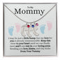 To My Mommy Custom Baby Feet Necklace And Birthstone
