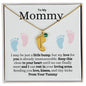 To My Mommy Custom Baby Feet Necklace And Birthstone