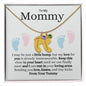 To My Mommy Custom Baby Feet Necklace And Birthstone