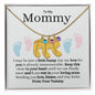 To My Mommy Custom Baby Feet Necklace And Birthstone