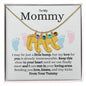 To My Mommy Custom Baby Feet Necklace And Birthstone