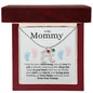 To My Mommy Custom Baby Feet Necklace And Birthstone