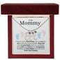 To My Mommy Custom Baby Feet Necklace And Birthstone