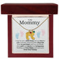 To My Mommy Custom Baby Feet Necklace And Birthstone