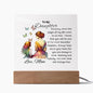To My Daughter Acrylic Plaque With Butterflies