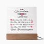 To My Grandma From Granddaughter Acrylic Plaque