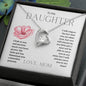 To My Daughter Rose Forever Love Necklace