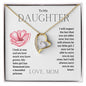 To My Daughter Rose Forever Love Necklace
