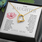 To My Daughter Rose Forever Love Necklace