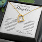 To My Beautiful Daughter Forever Love Necklace