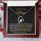 To My Beautiful Mom Forever Love Necklace