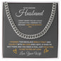 To My Husband Cuban Link Chain