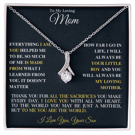To My Loving Mom Alluring Beauty Necklace