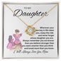 To My Daughter Love Knot Necklace