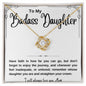 To My Badass Daughter Love Knot Necklace