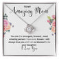 To My Amazing Mom Love Knot Necklace