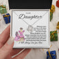 To My Daughter Love Knot Necklace