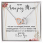To My Amazing Mom Interlocking Hearts Necklace