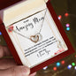 To My Amazing Mom Interlocking Hearts Necklace