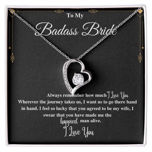 To My Badass Wife Forever Love Necklace
