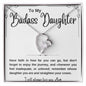To My Badass Daughter Forever Love Necklace