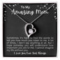 To My Amazing Mom Forever Love Necklace
