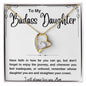To My Badass Daughter Forever Love Necklace