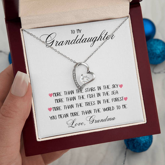 To My Granddaughter Forever Love Necklace