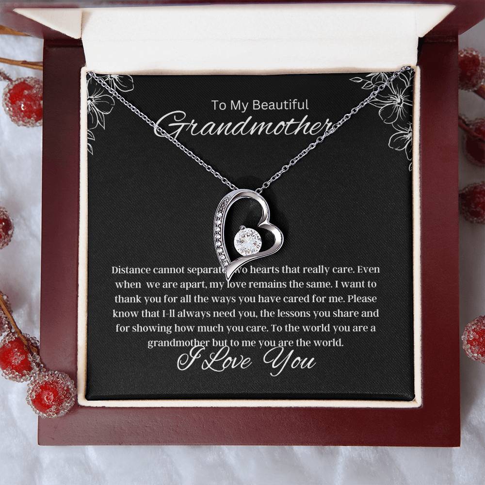 To My Beautiful Grandmother Forever Love Necklace