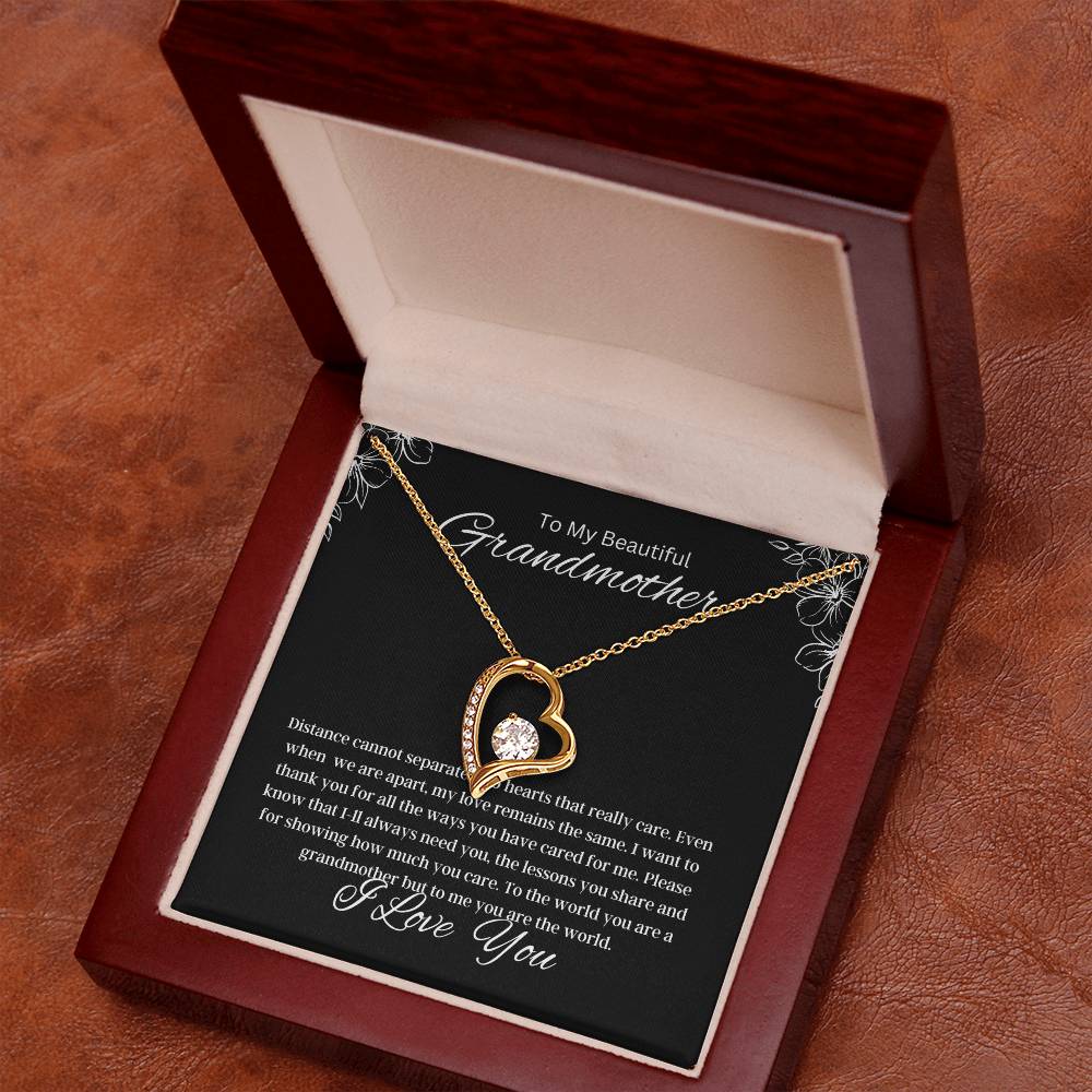 To My Beautiful Grandmother Forever Love Necklace