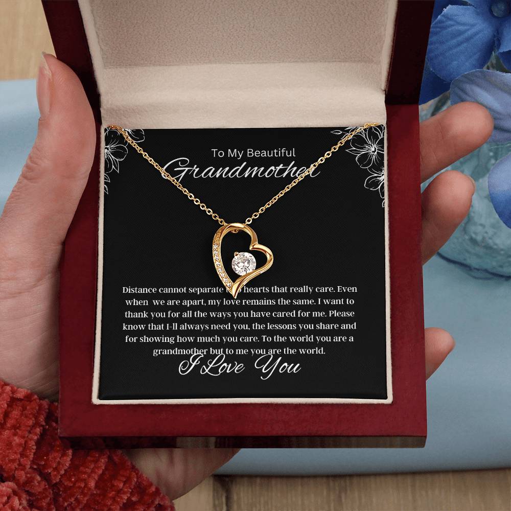 To My Beautiful Grandmother Forever Love Necklace