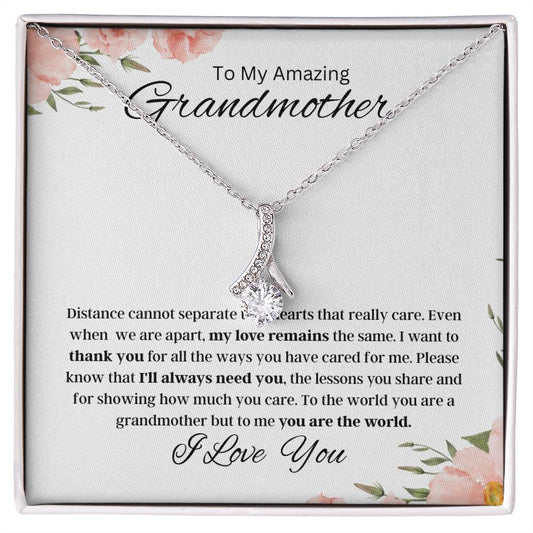 To My Amazing Grandmother Alluring Beauty Necklace