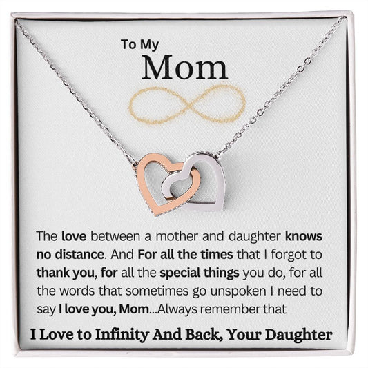 To My Mom Interlocking Hearts Necklace