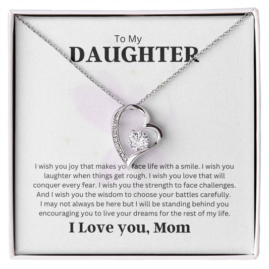 To My Daughter Forever Love Necklace