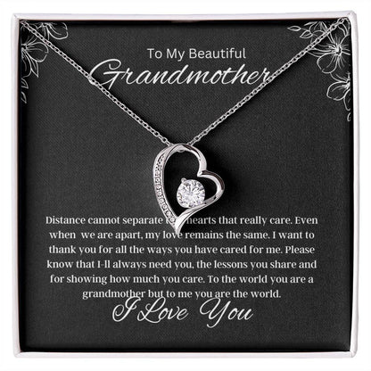 To My Beautiful Grandmother Forever Love Necklace