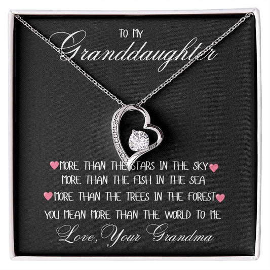 To My Granddaughter Forever Love Necklace