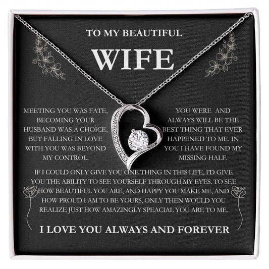 To My Beautiful Wife Forever Love Necklace