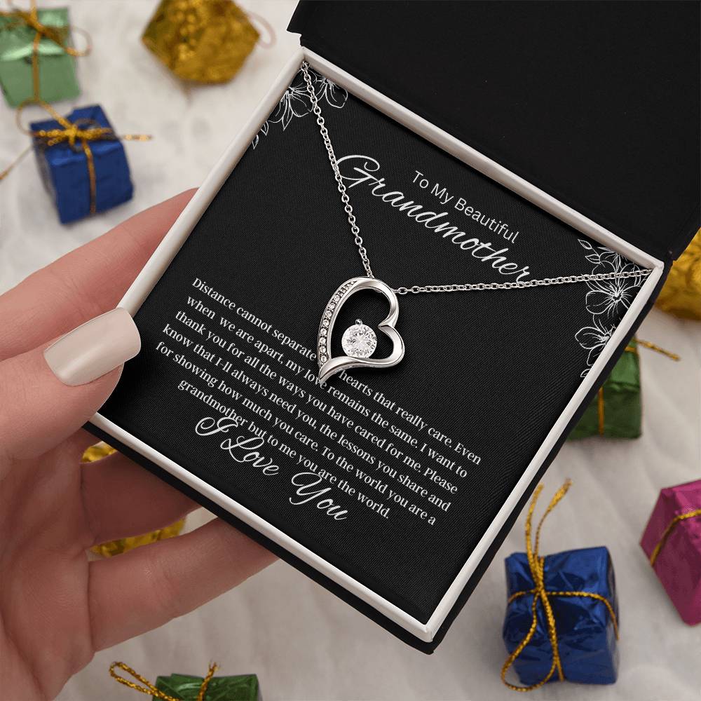 To My Beautiful Grandmother Forever Love Necklace