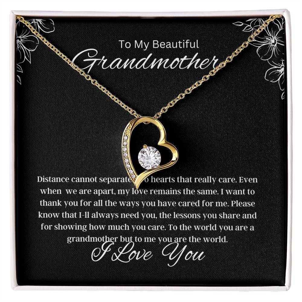 To My Beautiful Grandmother Forever Love Necklace