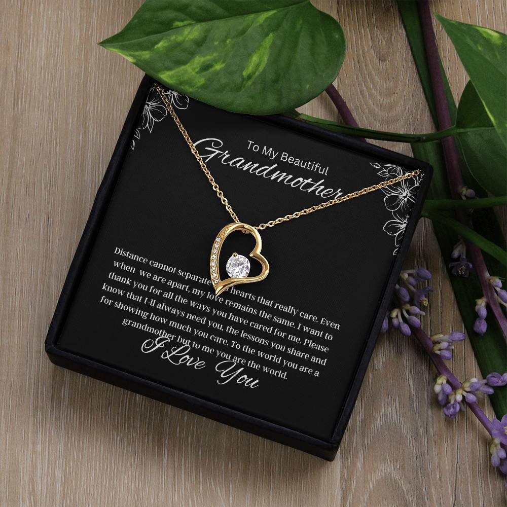 To My Beautiful Grandmother Forever Love Necklace