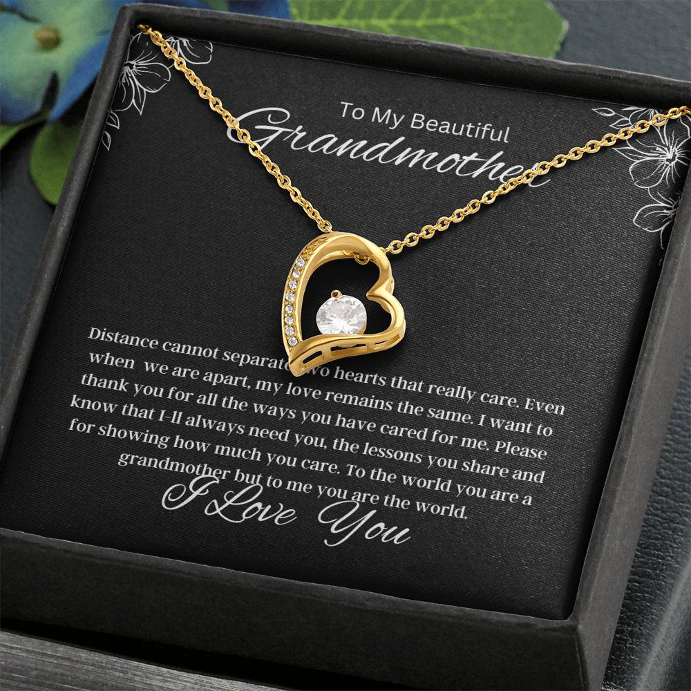 To My Beautiful Grandmother Forever Love Necklace