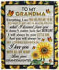 To My Grandma Cozy Plush Fleece Blanket - 50x60